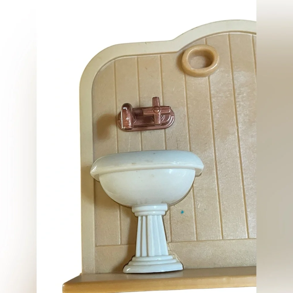 Sylvanian Families Calico Critters Dollhouse Bathroom Sink Wall Vanity‎ Replace